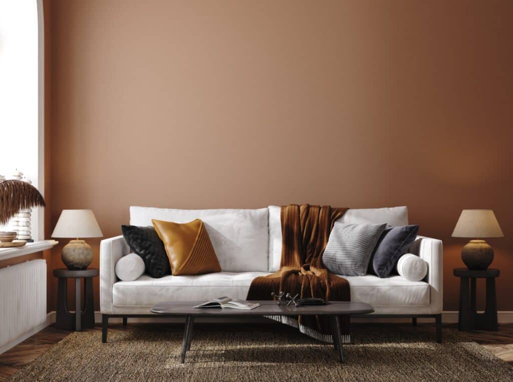 Bronze Brown 2023 Interior Design Trend in living room