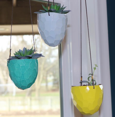 Earthen Joy colorful hanging planters