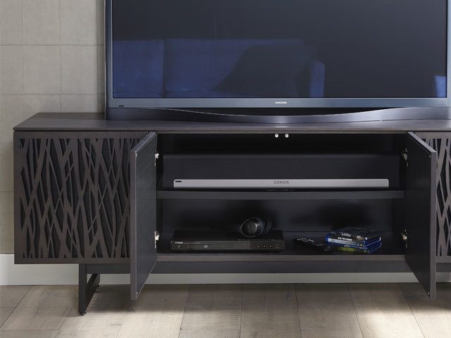 The Elements Mosaic Media Storage Cabinet by BDI Furniture featuring soundbar shelf