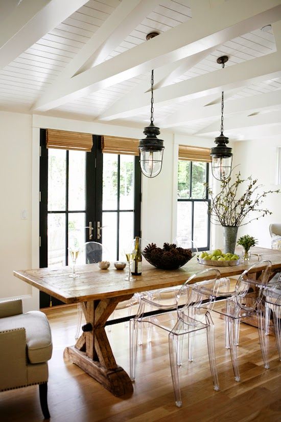 farmhouse modern interiors dining room