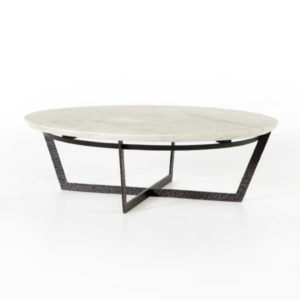 Felix Round Coffee Table w White Marble