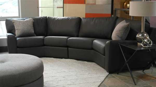 Kaden Leather Sectional |by Design Des Moines