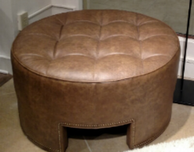 Leather Ottoman