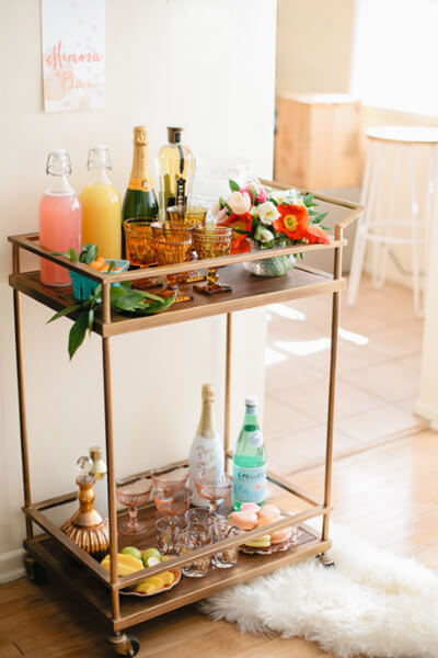 Mid Century Modern bar cart