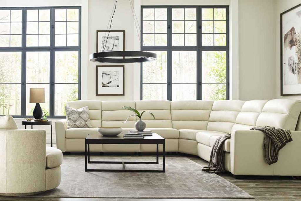 Napa sectional. Hi-style, custom motion furniture. American transitional style and comfort.