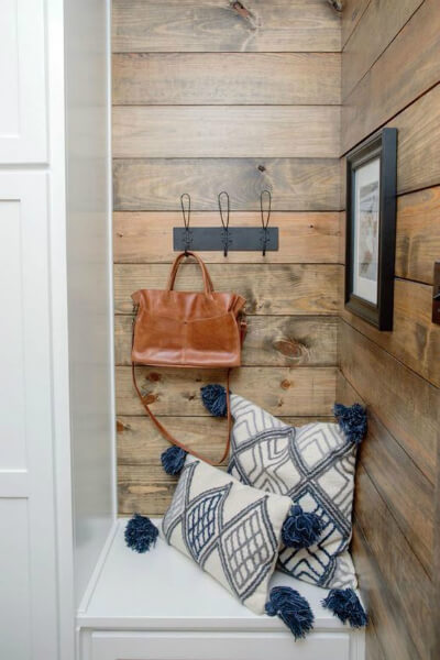 Rustic shiplap entry point