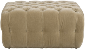 Tufted caramel ottoman