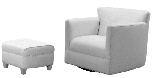 Zazu Swivel Glider Chair and ottoman